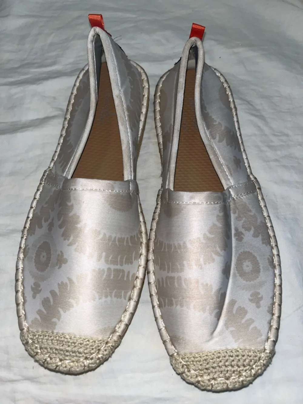 SeaStar Cream Patterned Women’s Espadrille Slip-On Flats size 9